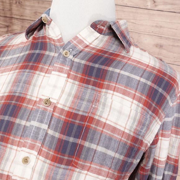 GH BASS LONG SLEEVE PLAID BUTTON DOWN SHIRT MENS SIZE M MEDIUM - Picture 2 of 6